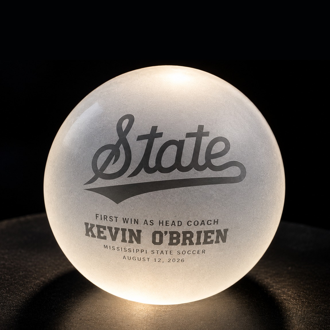 Frosted crystal custom award ball
