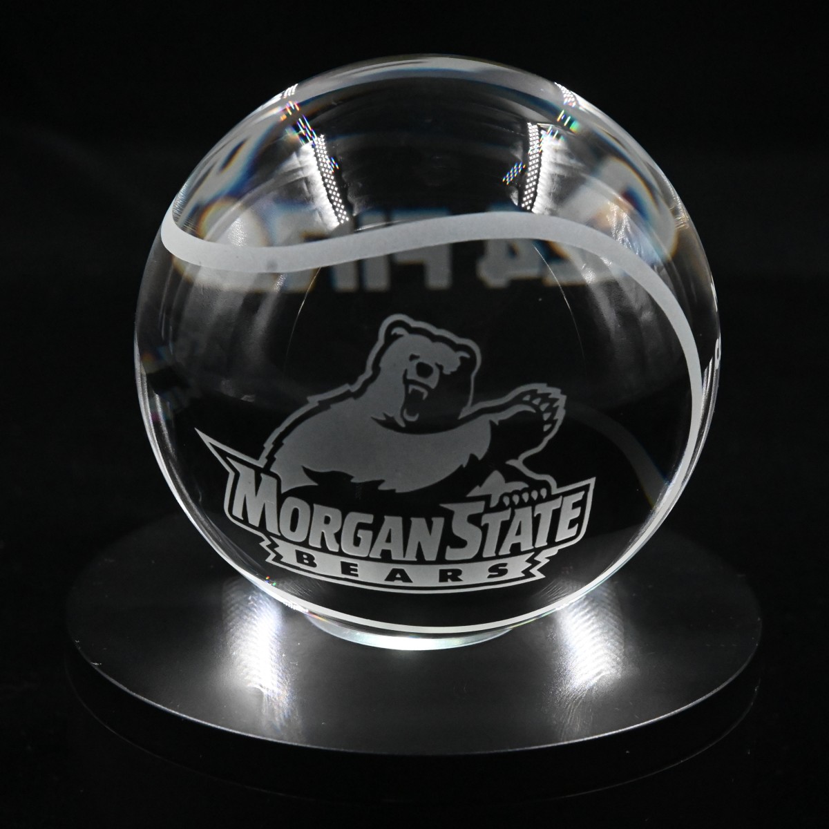Clear crystal tennis ball